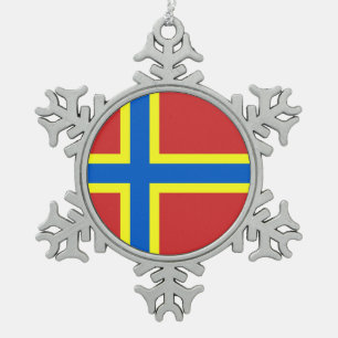 Flagge Orkneys Schneeflocken Zinn-Ornament