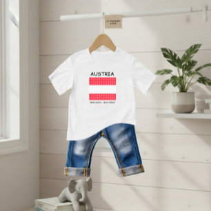 Flagge Österreichs Baby T-shirt