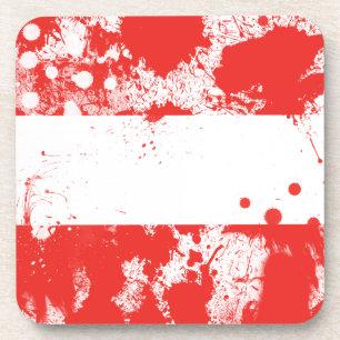 Flagge Österreichs Getränkeuntersetzer
