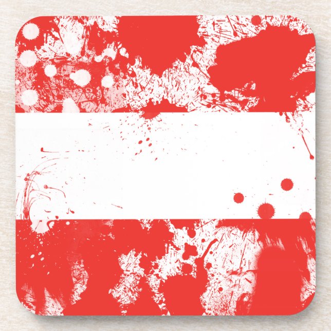 Flagge Österreichs Getränkeuntersetzer (Vorderseite)