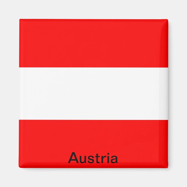 Flagge Österreichs Magnet (Vorne)