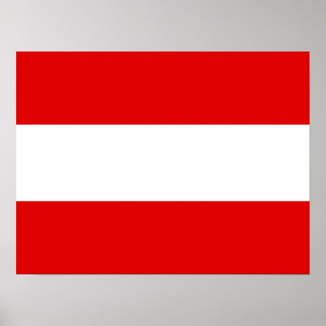 Flagge Österreichs Poster (Vorne)