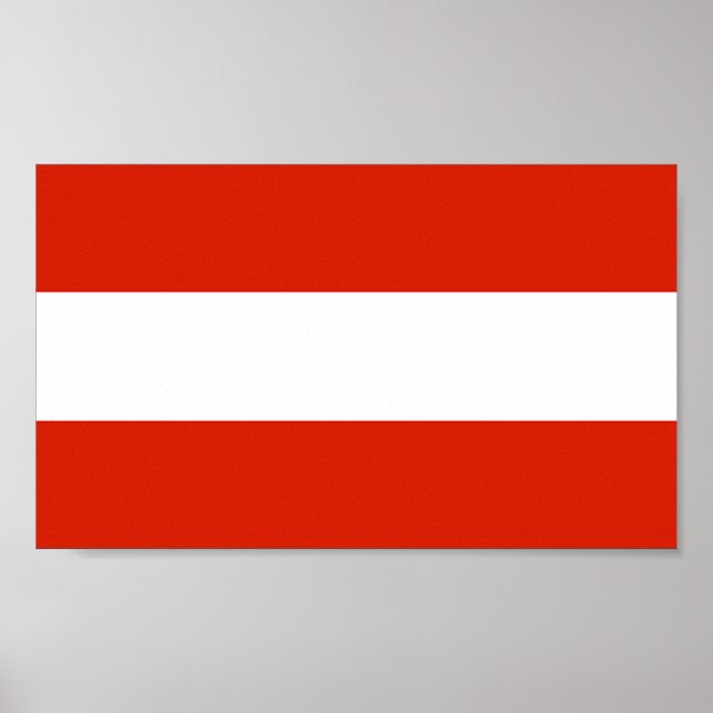 Flagge Österreichs Poster (Vorne)