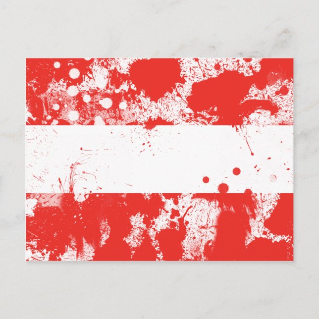 Flagge Österreichs Postkarte (Vorderseite)