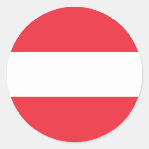 Flagge Österreichs Runder Aufkleber