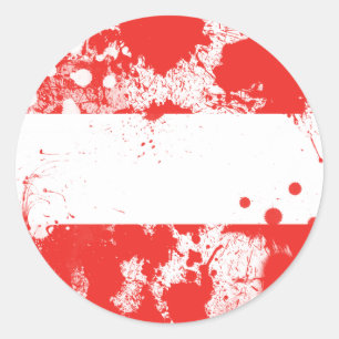 Flagge Österreichs Runder Aufkleber