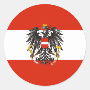 Flagge Österreichs (Staat, Variante), Österreich Runder Aufkleber