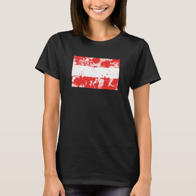 Flagge Österreichs T-Shirt (Vorderseite)