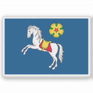 Flagge Ostrava, Tschechische Republik Aufkleber