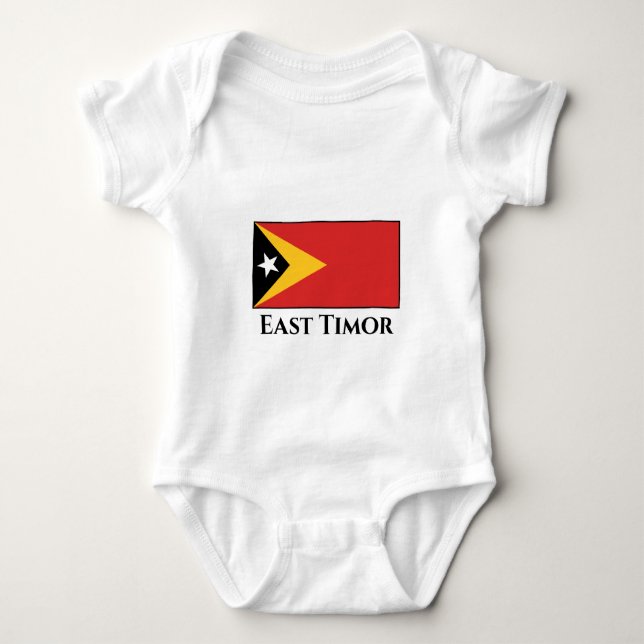 Flagge Osttimors Baby Strampler (Vorderseite)