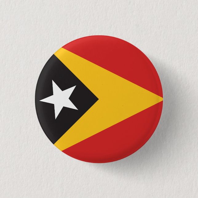 Flagge Osttimors Button (Vorderseite)