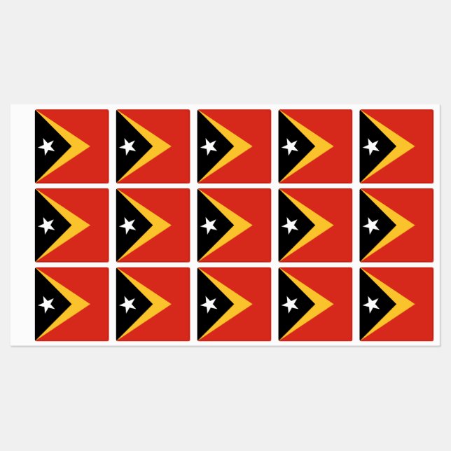 Flagge Osttimors Etiketten (Blatt)