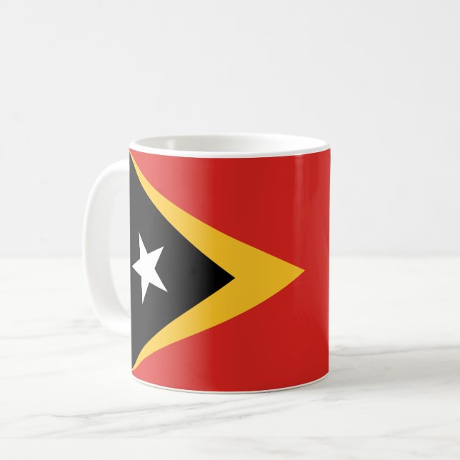 Flagge Osttimors Kaffeetasse (Vorderseite Links)