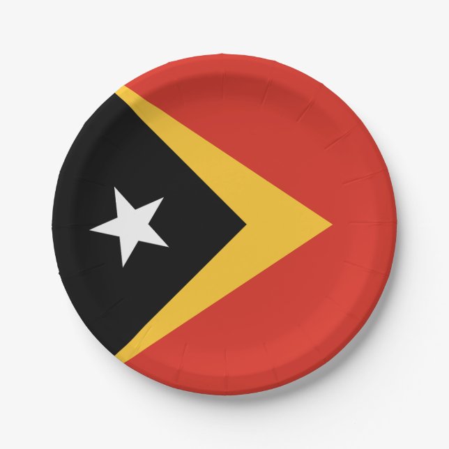 Flagge Osttimors Pappteller (Vorderseite)