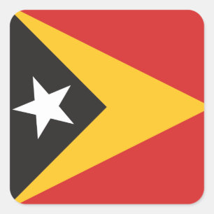 Flagge Osttimors Quadratischer Aufkleber