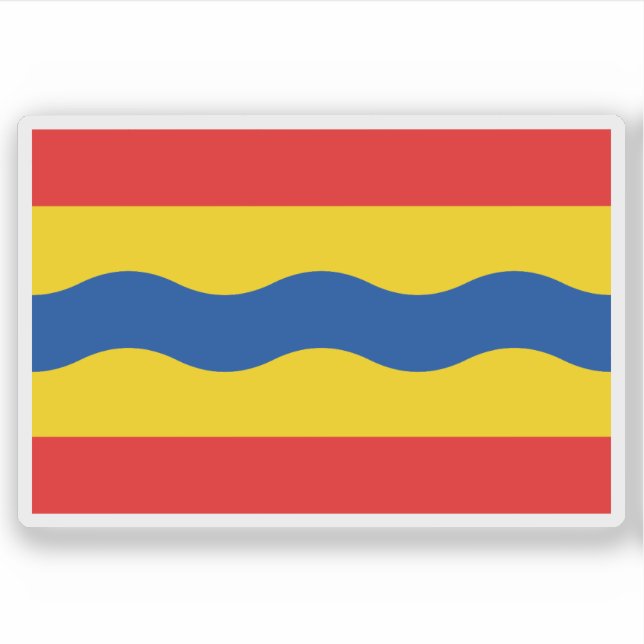 Flagge Overijssel, Niederlande Aufkleber (Vorderseite)
