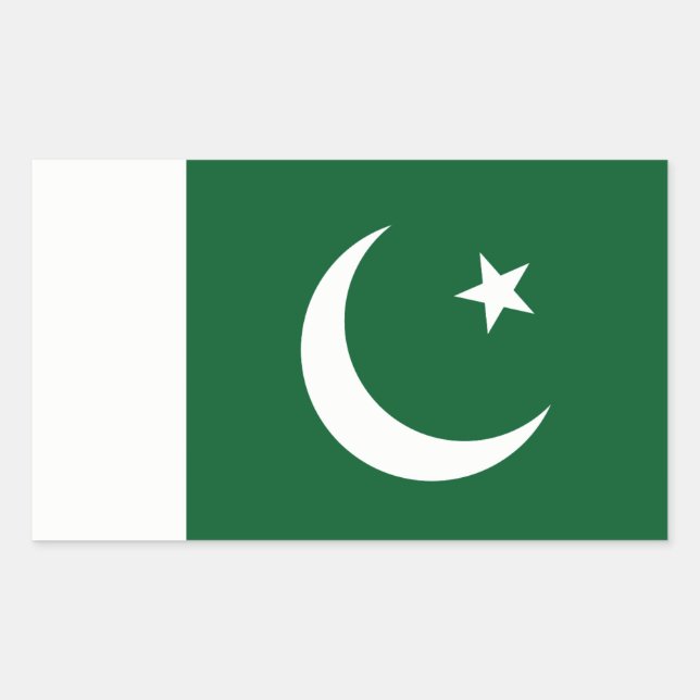 Flagge Pakistans: Aufkleber (Vorderseite)