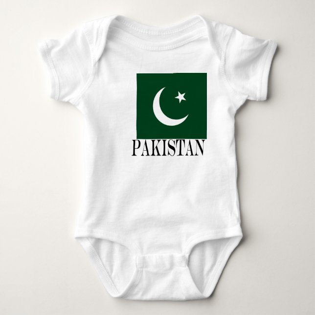 Flagge Pakistans Baby Strampler (Vorderseite)