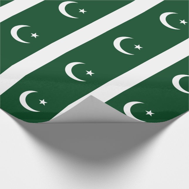 Flagge Pakistans Geschenkpapier (Ecke)