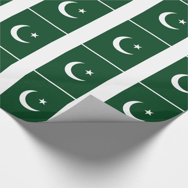 Flagge Pakistans Geschenkpapier (Ecke)