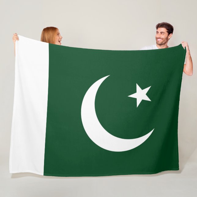 Flagge Pakistans groß Fleecedecke (Beispiel)