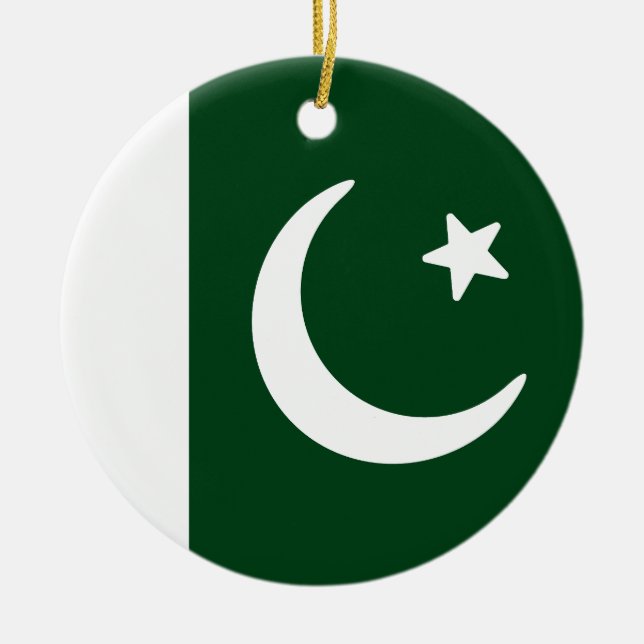 Flagge Pakistans Keramik Ornament (Vorne)