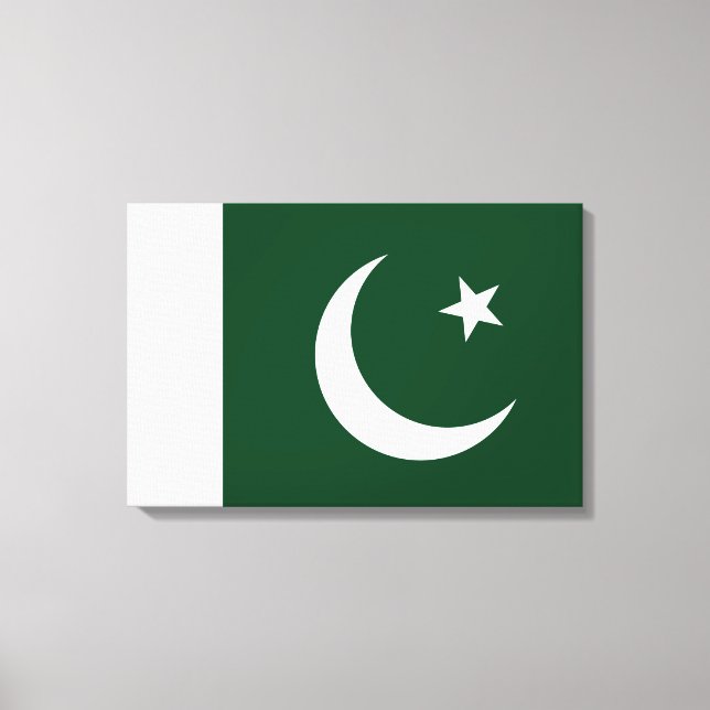 Flagge Pakistans Leinwanddruck (Vorderseite)