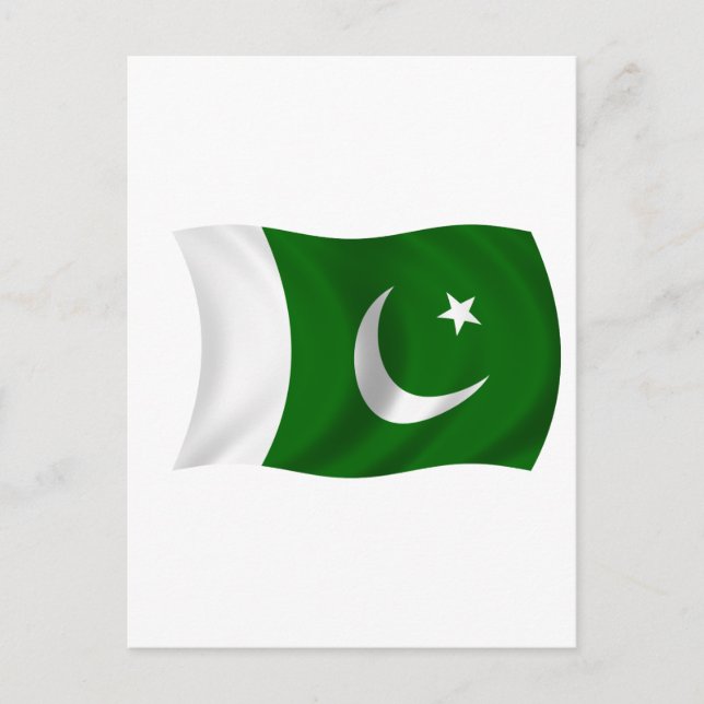 Flagge Pakistans Postkarte (Vorderseite)