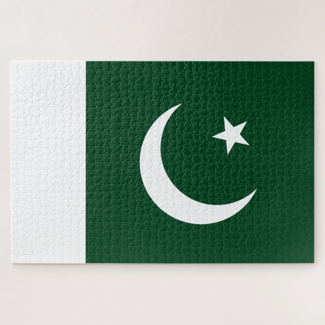 Flagge Pakistans Puzzle (Horizontal)