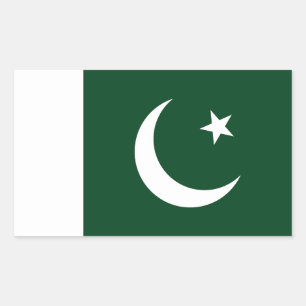 Flagge Pakistans Rechteckiger Aufkleber