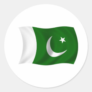 Flagge Pakistans Runder Aufkleber