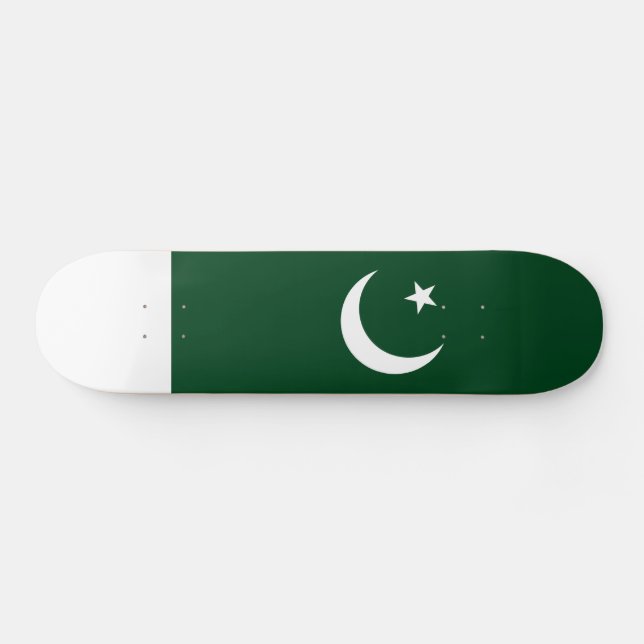Flagge Pakistans Skateboard (Horizontal)