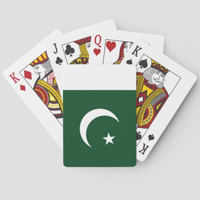Flagge Pakistans Spielkarten (Rückseite)