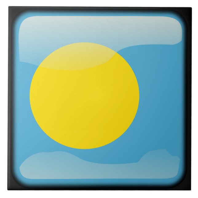Flagge Palaus Fliese (Vorderseite)