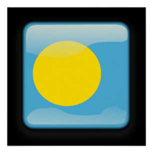 Flagge Palaus Poster