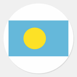 Flagge Palaus Runder Aufkleber