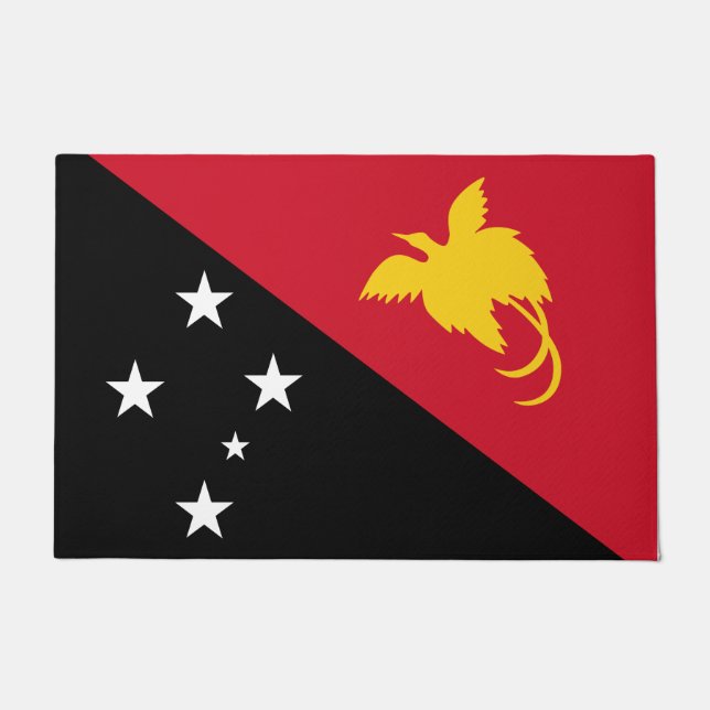 Flagge Papua - Neue Guinea Fußmatte (Vorderseite)