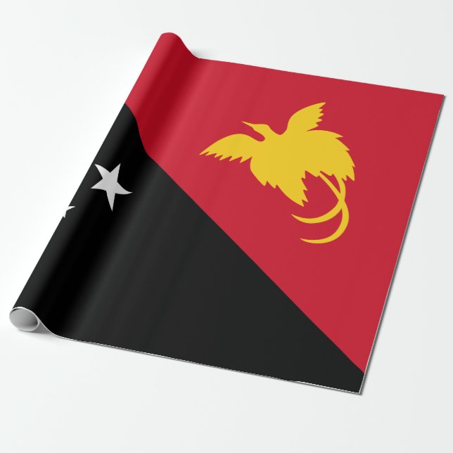 Flagge Papua - Neue Guinea Geschenkpapier (Ungerollt)