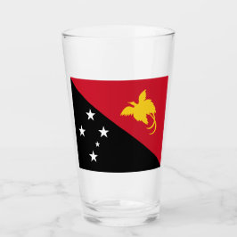 Flagge Papua - Neue Guinea Glas