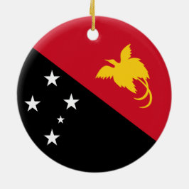 Flagge Papua - Neue Guinea Keramik Ornament