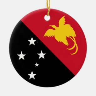 Flagge Papua - Neue Guinea Keramik Ornament