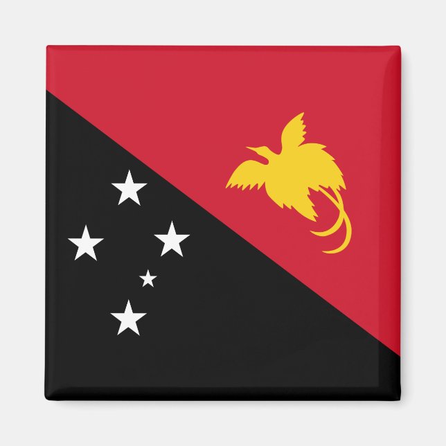 Flagge Papua - Neue Guinea Magnet (Vorne)