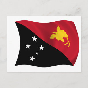 Flagge Papua - Neue Guinea Postkarte