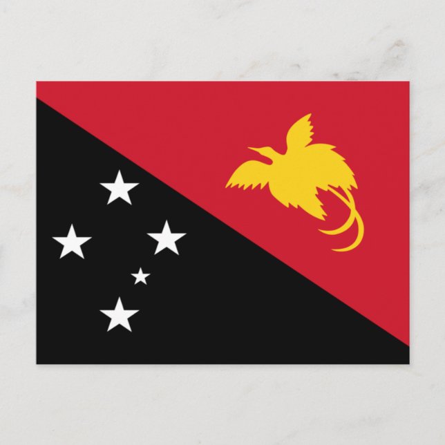 Flagge Papua - Neue Guinea Postkarte (Vorderseite)