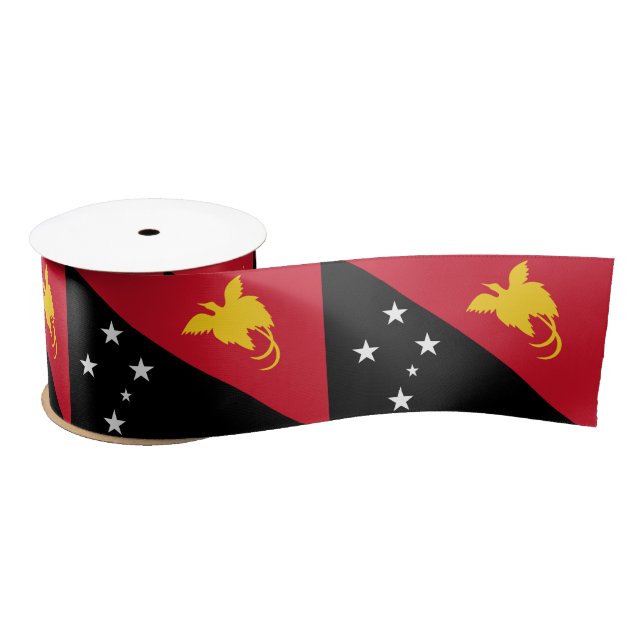 Flagge Papua - Neue Guinea Satinband (Spule)