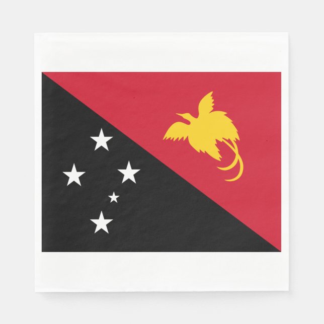 Flagge Papua - Neue Guinea Serviette (Vorderseite)
