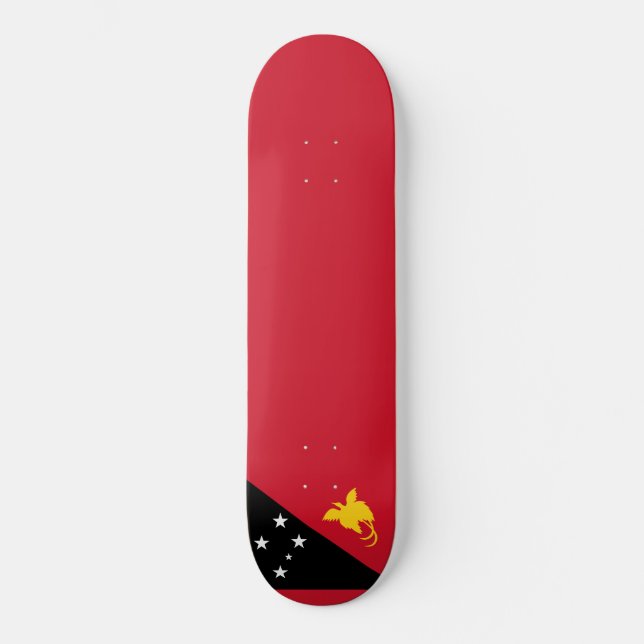 Flagge Papua - Neue Guinea Skateboard (Vorderseite)