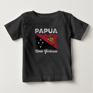 Flagge Papua-Neuguinea bedruckt Baby T-shirt