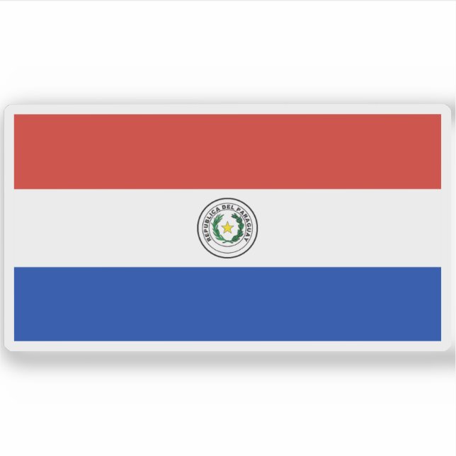 Flagge Paraguays Aufkleber (Vorderseite)