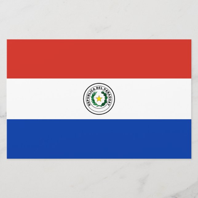 Flagge Paraguays Briefpapier (Vorderseite)